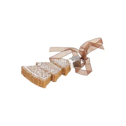 Kerstballen|Kerstdecoratie>Hanger kerstboom ster grijs gingerbread 9 cm