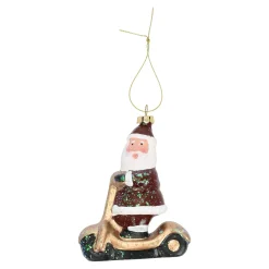 Kerstdecoratie|Kerstballen>Hanger kerstman step 11 cm