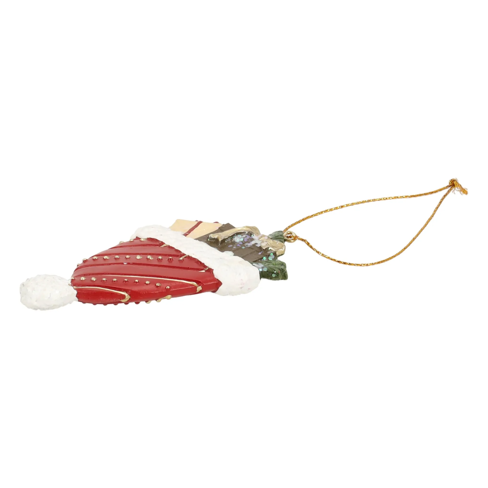 Kerstdecoratie|Kerstballen>Hanger kerstmuts rood 11cm
