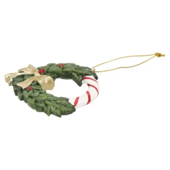 Kerstdecoratie|Kerstballen>Hanger krans groen 8 cm