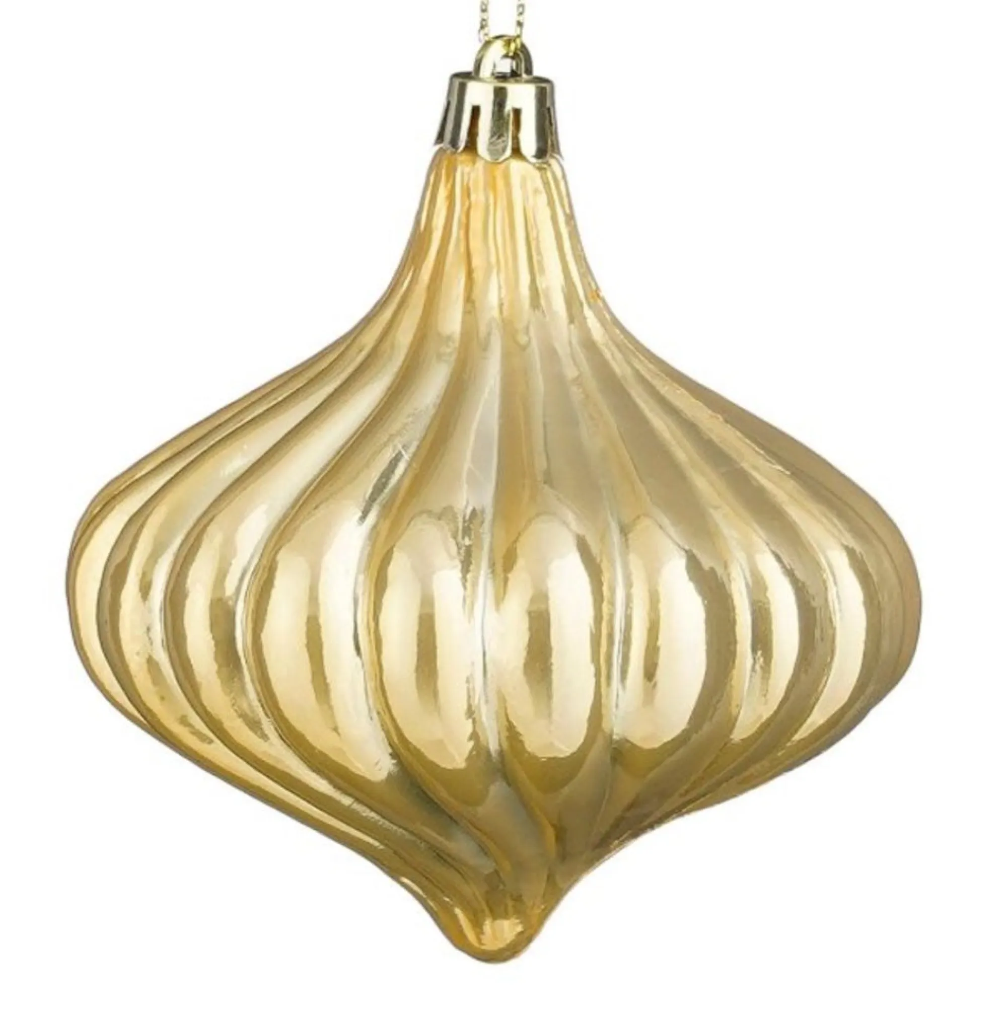 Mica Decorations Kerstdecoratie|Kerstballen>Hanger ornament goud 9 x 10 cm