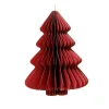 Decoris Kerstdecoratie|Kerstballen>Hanger papier boom rood 15 cm