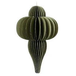 Decoris Kerstballen|Kerstdecoratie>Hanger papier pegel groen 40 cm
