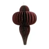 Decoris Kerstdecoratie|Kerstballen>Hanger papier pegel maroon 15 cm
