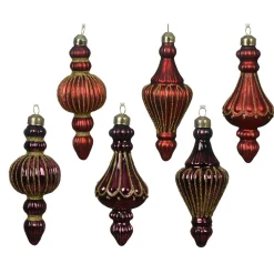 Decoris Kerstdecoratie|Kerstballen>Hanger pegel glas rood 16 cm