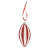 Kerstballen|Kerstdecoratie>Hanger pegel snoep rood 6 x 10 cm