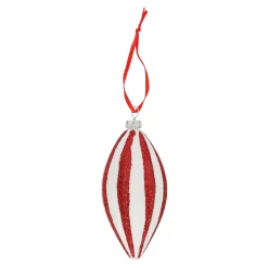 Kerstballen|Kerstdecoratie>Hanger pegel snoep rood 6 x 10 cm