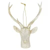 Kerstballen|Kerstdecoratie>Hanger rendierkop goud 9 x 14 cm