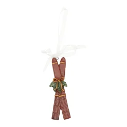 Kerstdecoratie|Kerstballen>Hanger ski's rood 11 cm