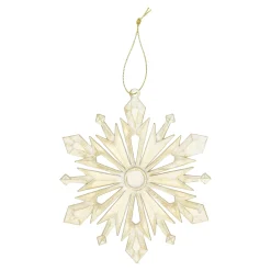 Kerstballen|Kerstdecoratie>Hanger sneeuwvlok goud 12 x 12 cm