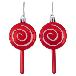 Boltze home Kerstballen|Kerstdecoratie>Hanger snoeplolly Goody rood 10cm 2st