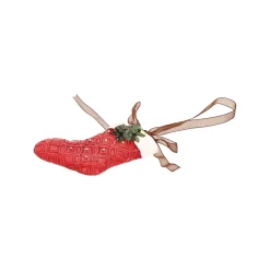 Kerstdecoratie|Kerstballen>Hanger sok rood 9 cm