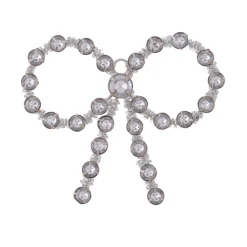 Boltze home Kerstdecoratie|Kerstballen>Hanger strik Bowi zilver 10x9cm