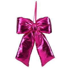 Mica Decorations Kerstballen|Kerstdecoratie>Hanger strik fuchsia 19x16x3cm