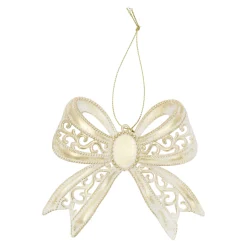 Kerstballen|Kerstdecoratie>Hanger strik goud 12 x 10 cm