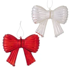 Boltze home Kerstdecoratie|Kerstballen>Hanger strik Jolla 13x11cm