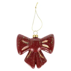 Kerstdecoratie|Kerstballen>Hanger strik rood 9 x 8 cm