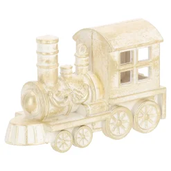 Kerstdecoratie|Kerstballen>Hanger trein champagne 12 x 8 cm