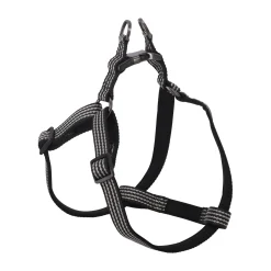 Flamingo Hondentuig>Harnas Step&go Jannu zwart L 40-70cm