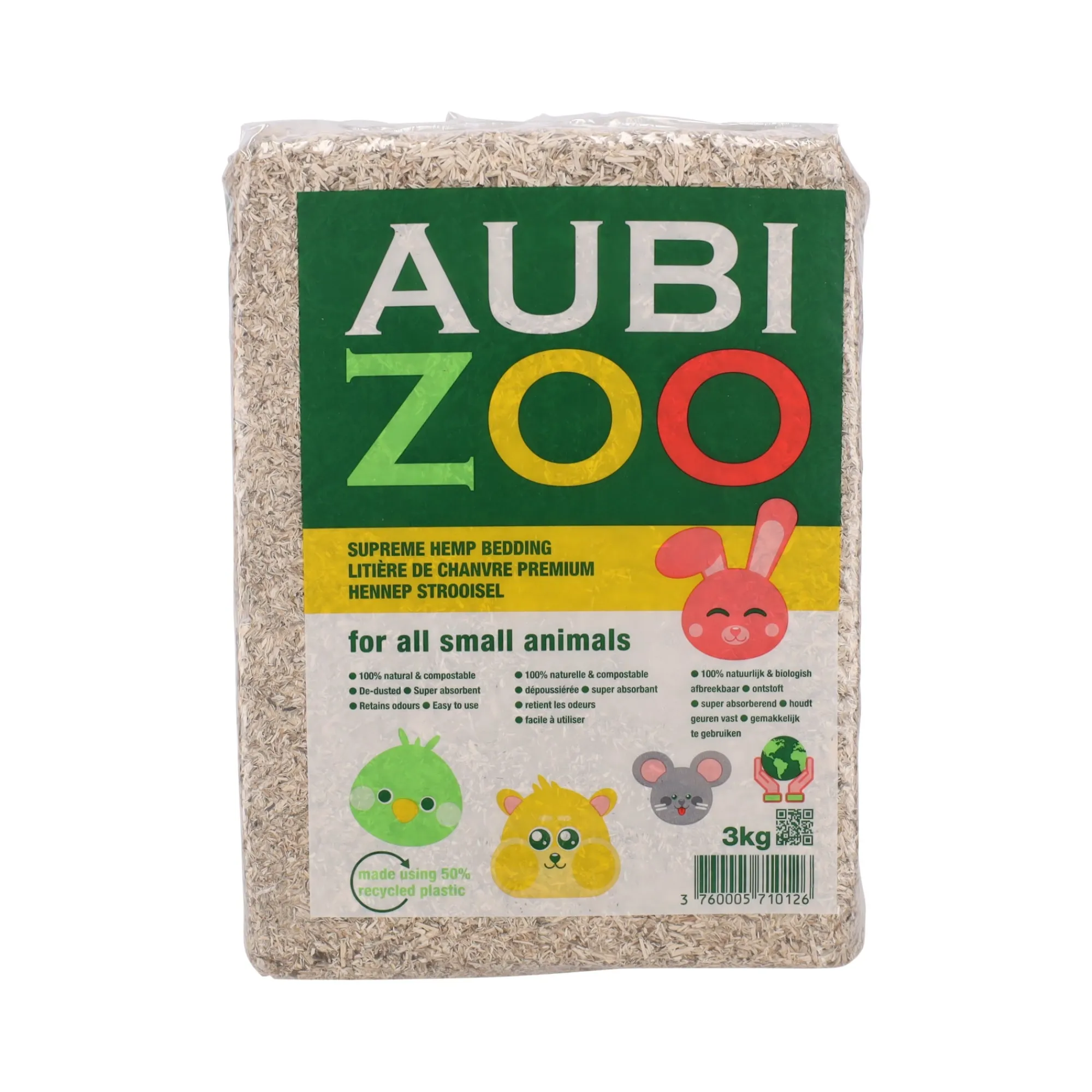 Aubiose Bodembedekking Kooi>Hennep strooisel 3kg