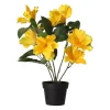 Kunstplanten En Kunstbloemen>Hibiscus in pot diverse assorti