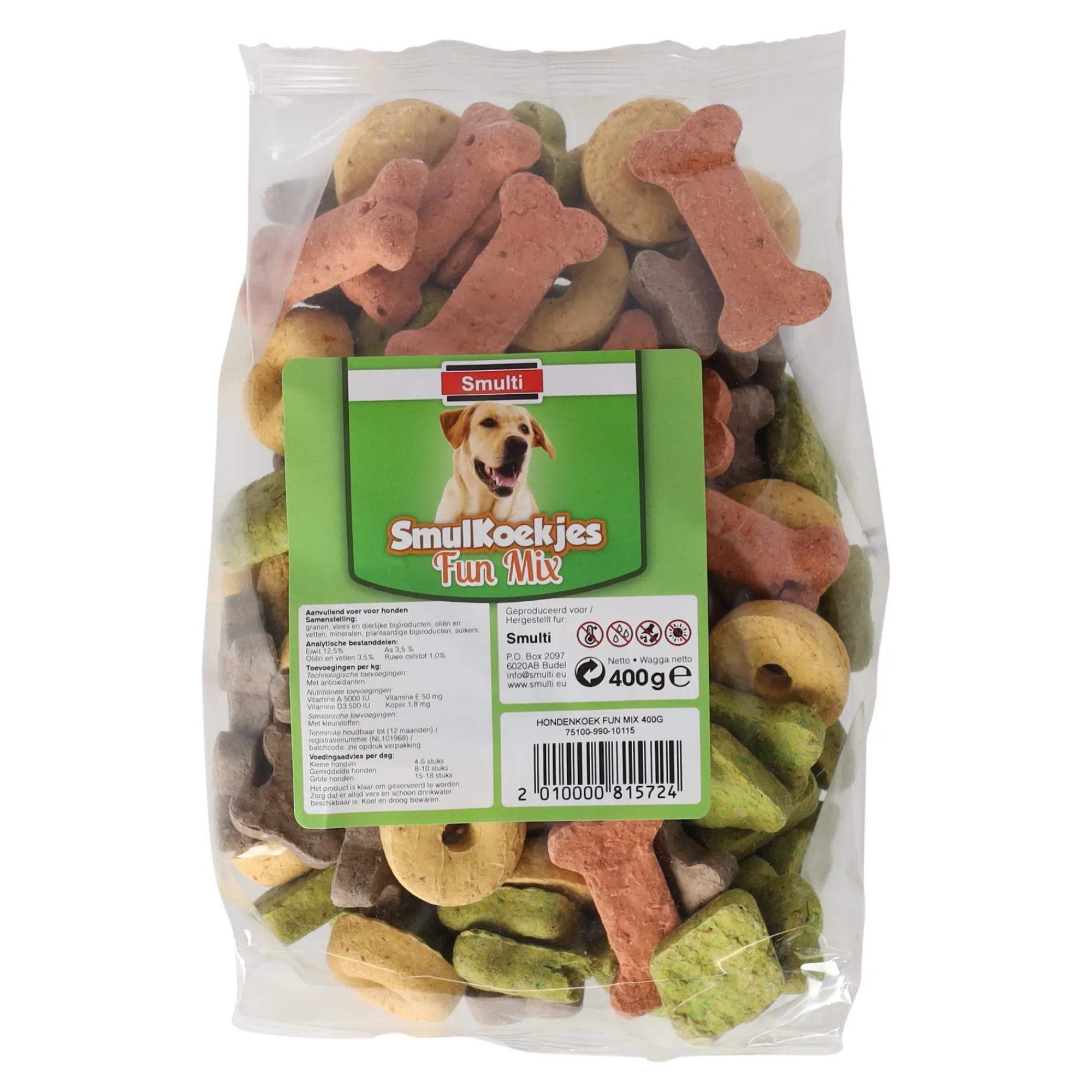 Smulti Hondensnacks>Hondenkoek fun mix 400G