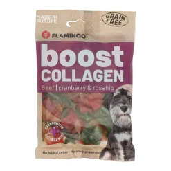 Flamingo Hondensnacks>Hondensnack boost chips rund met collageen 60g