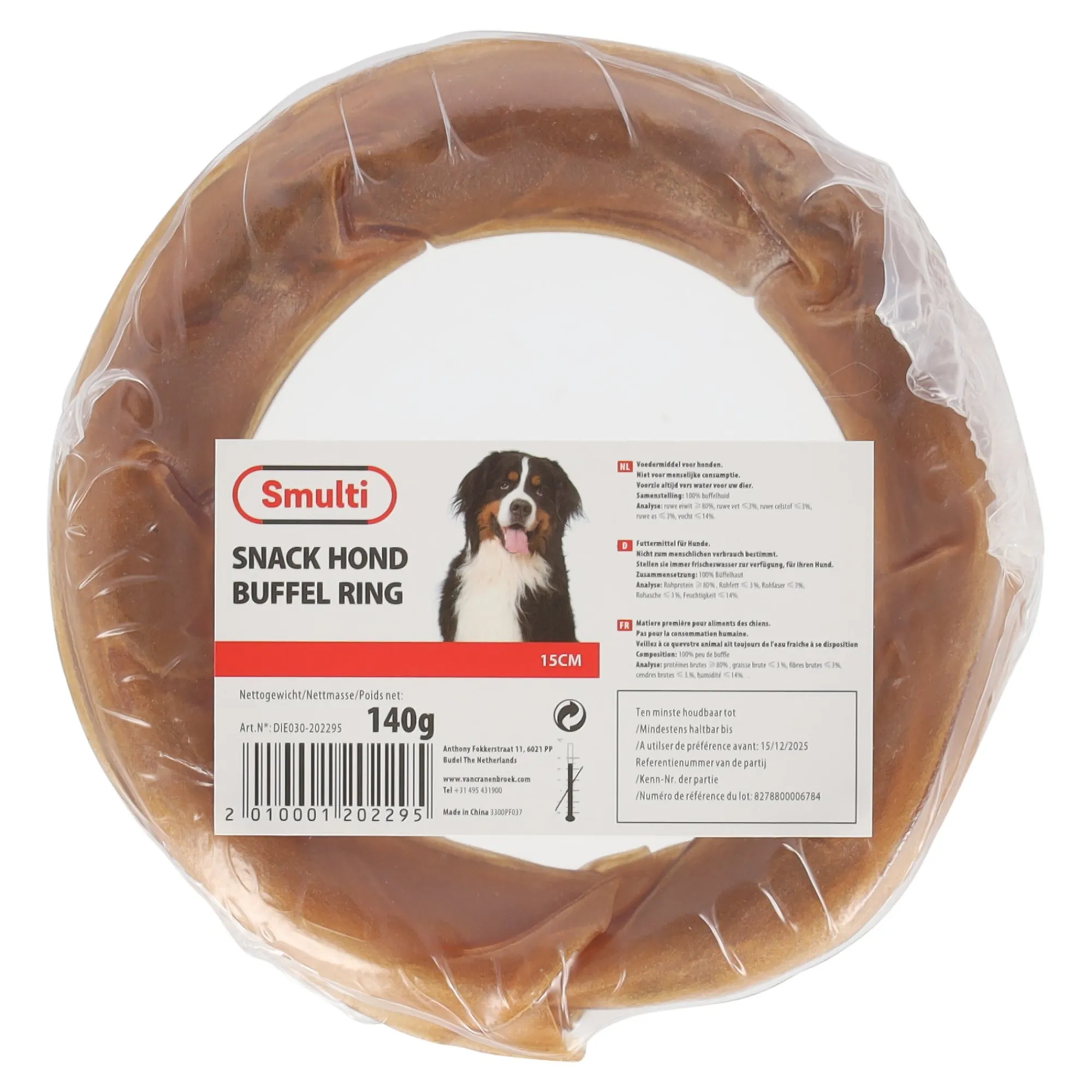 Smulti Hondensnacks>Hondensnack buffel ring 15cm