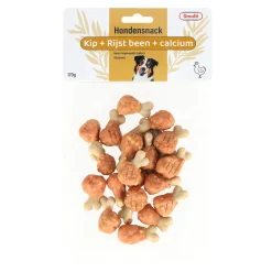 Smulti Hondensnacks>Hondensnack calcium been kip met rijst 170g