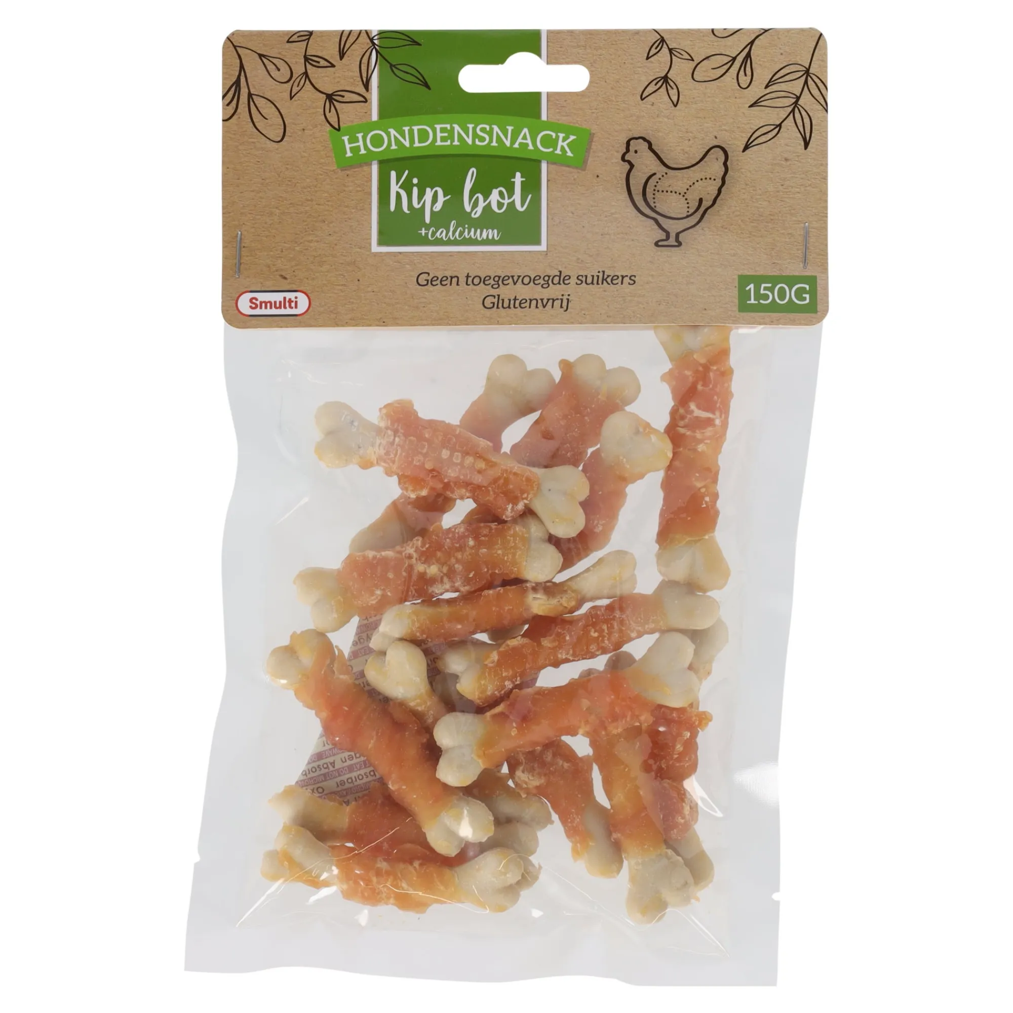 Smulti Hondensnacks>Hondensnack calcium bone kip 150G
