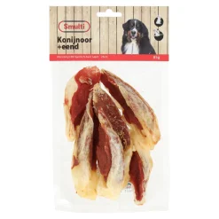 Smulti Hondensnacks>Hondensnack konijn oor+eend 85g