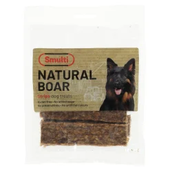 Smulti Hondensnacks>Hondensnack nature everzwijn strips 100g