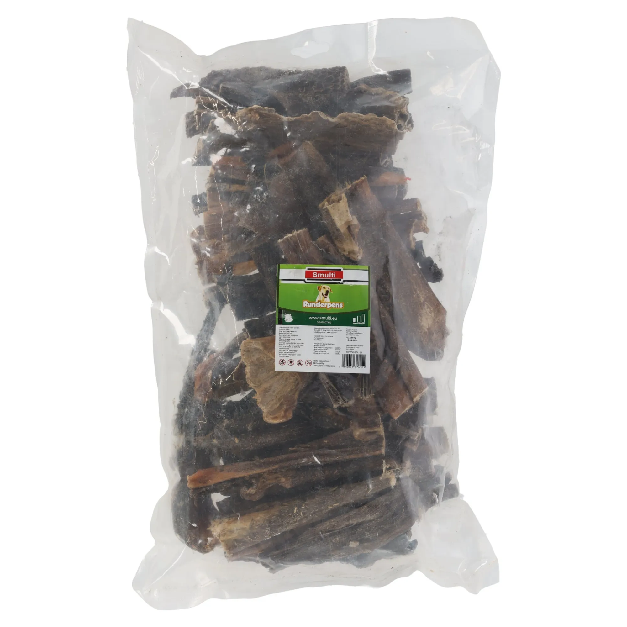Smulti Hondensnacks>Hondensnack runderpens 1000g
