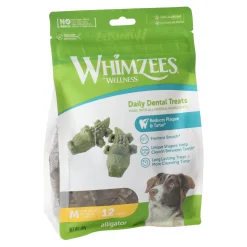 Whimzees Hondensnacks>Hondensnack veggie alligator M 12st