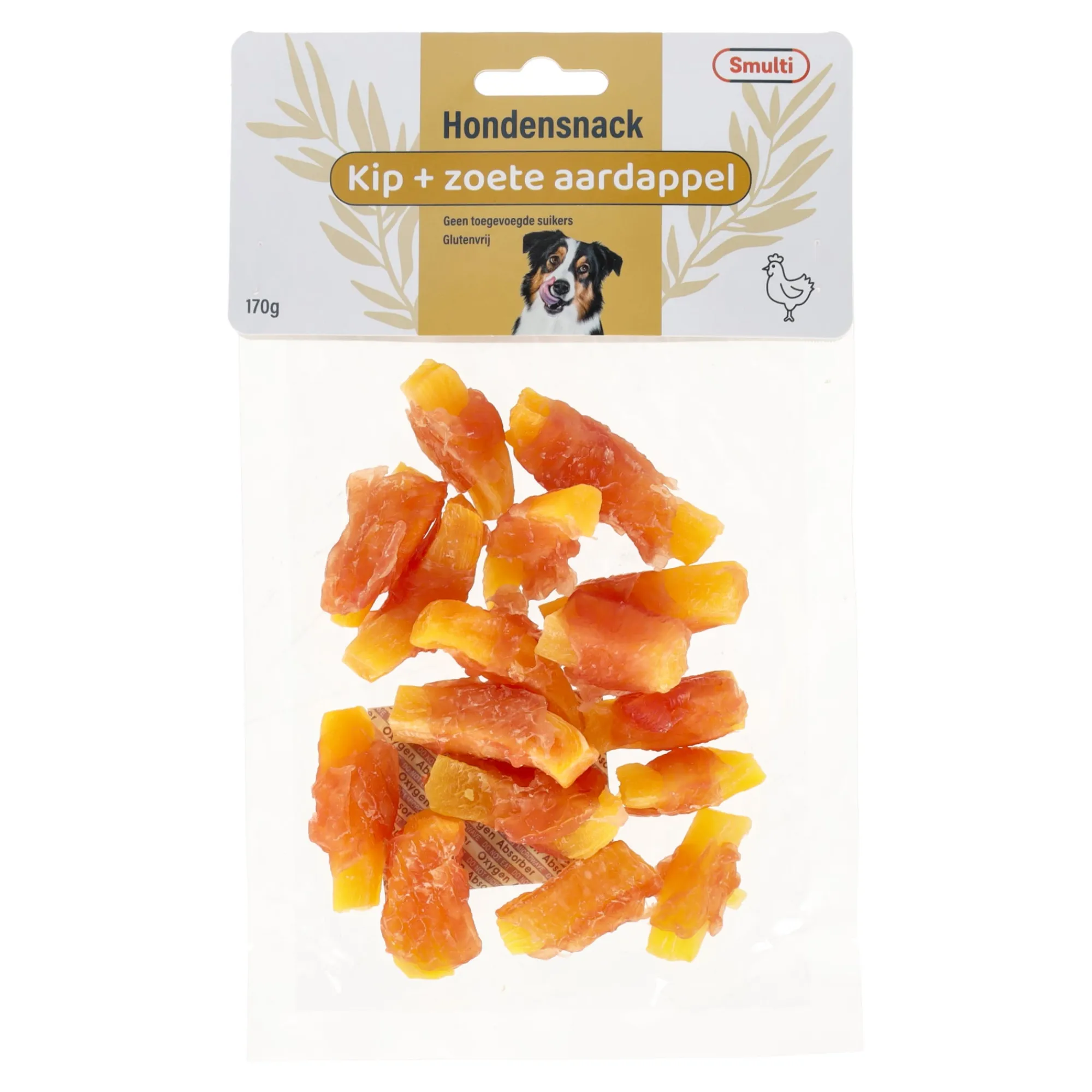 Smulti Hondensnacks>Hondensnack zoete aardappel met kip 170g