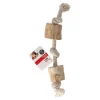 Friendly Pet Hondenspeelgoed>Hondenspeelgoed Java hout 2 blokken+touw bruin M