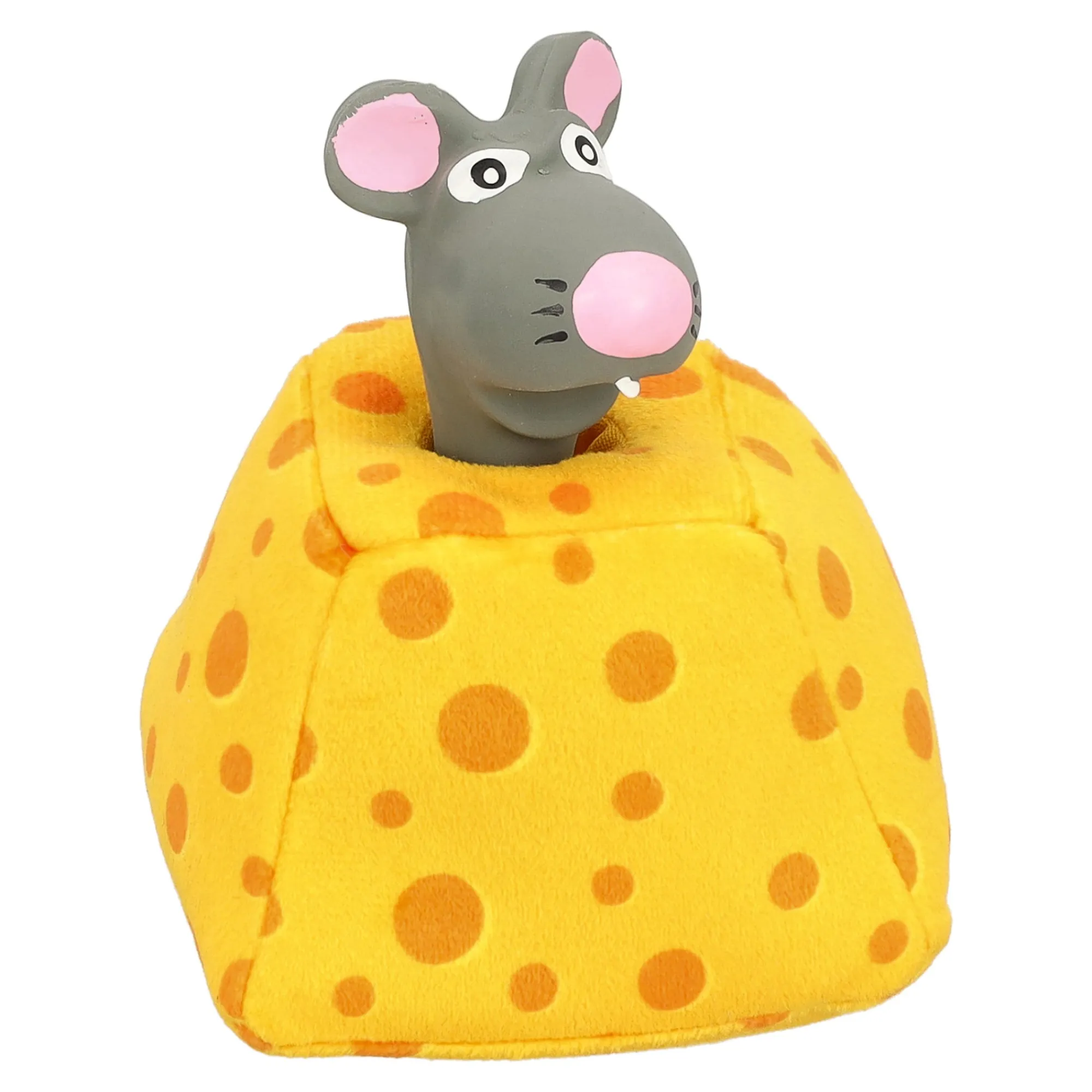 Friendly Pet Hondenspeelgoed>Hondenspeelgoed kaas met muis 13cm