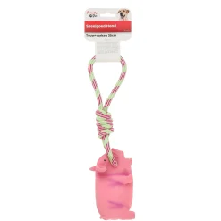 Friendly Pet Hondenspeelgoed>Hondenspeelgoed touw met varken 35 cm