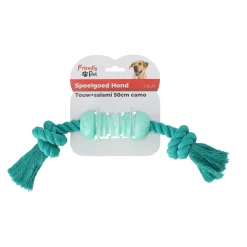 Friendly Pet Hondenspeelgoed>Hondenspeelgoed touw+salami 50cm camo