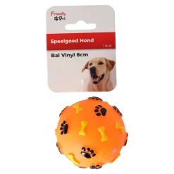Friendly Pet Hondenspeelgoed>Hondenspeelgoed vinyl bal 8cm