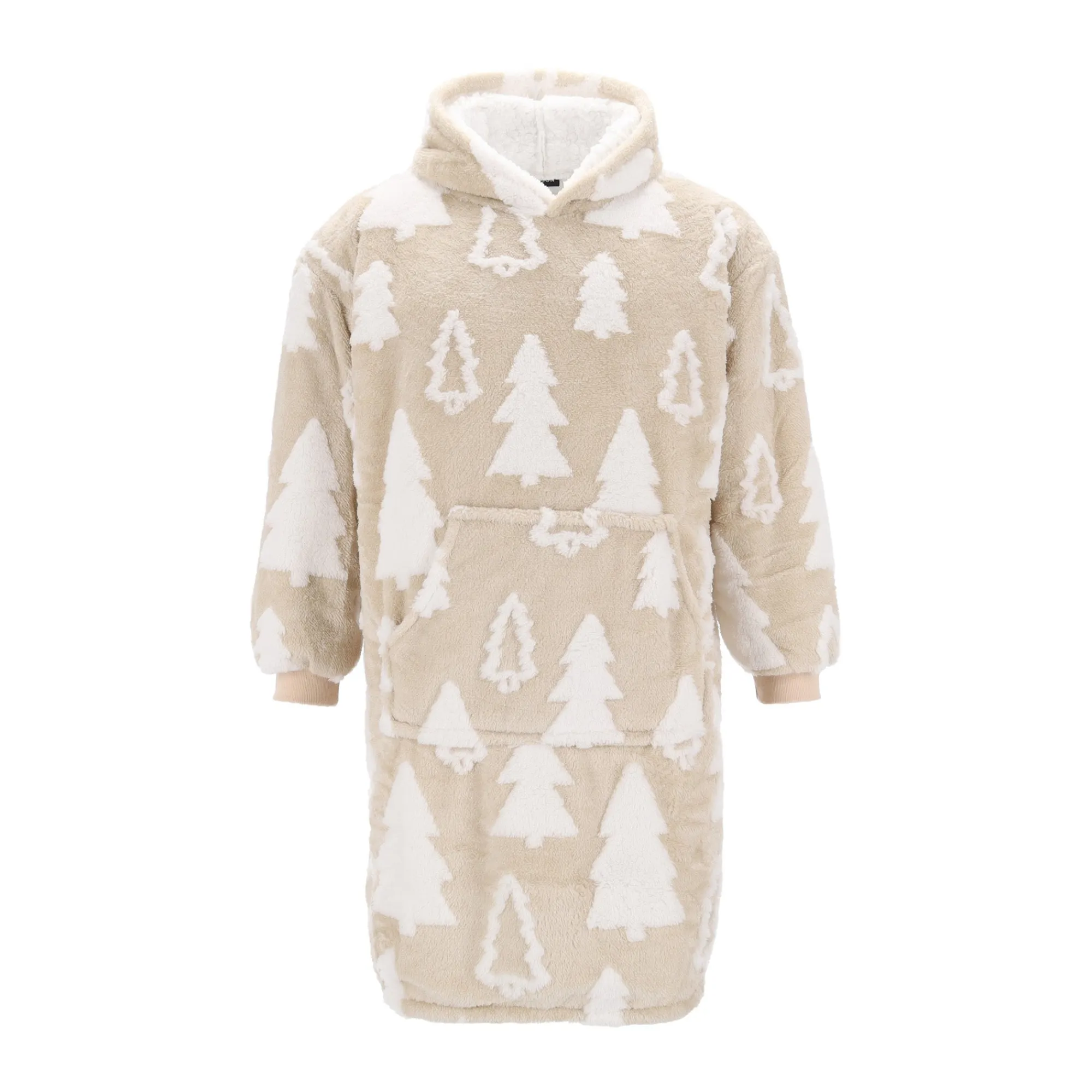 O'malley Kerstkleding>Hoodie trees grijs