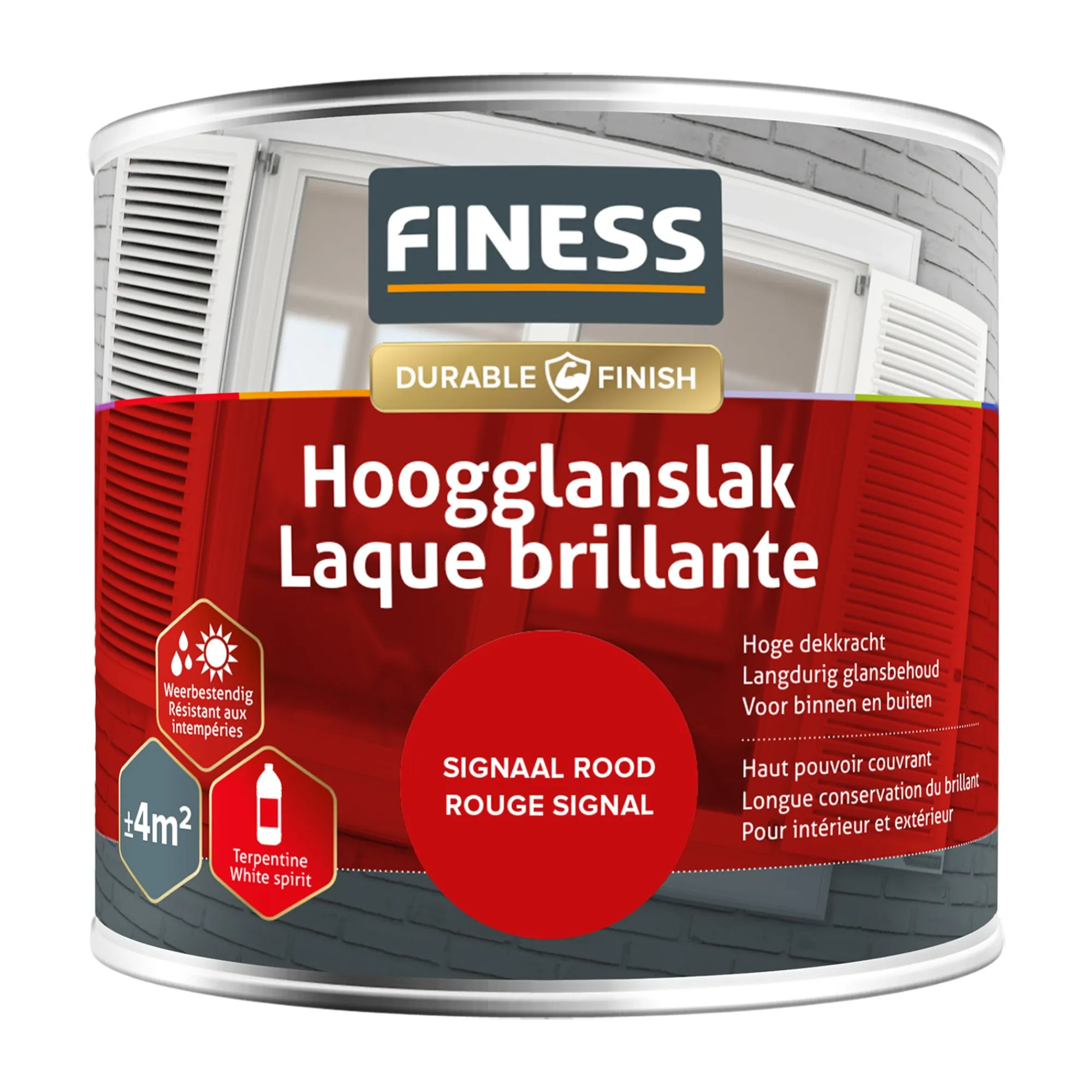 Finess Lakken>Hoogglans signaal rood 1431 250ml