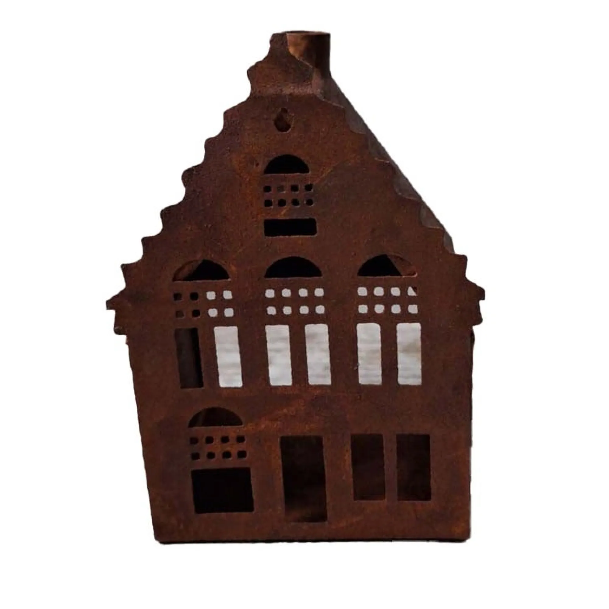 O'malley Woondecoratie>Huis deco 8 x 11 cm roest