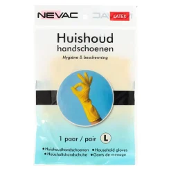 Nevac Schoonmaken>Huishoudhandschoen latex 9/L