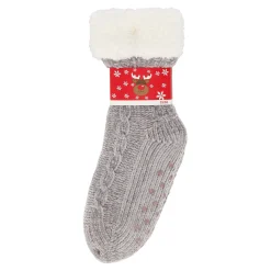 Kerstkleding>Huissok grijs 35-38