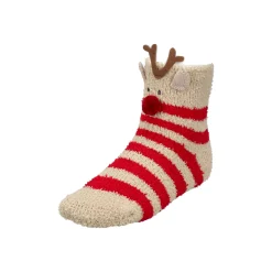 Kerstkleding>Huissok rendier gestreept one size