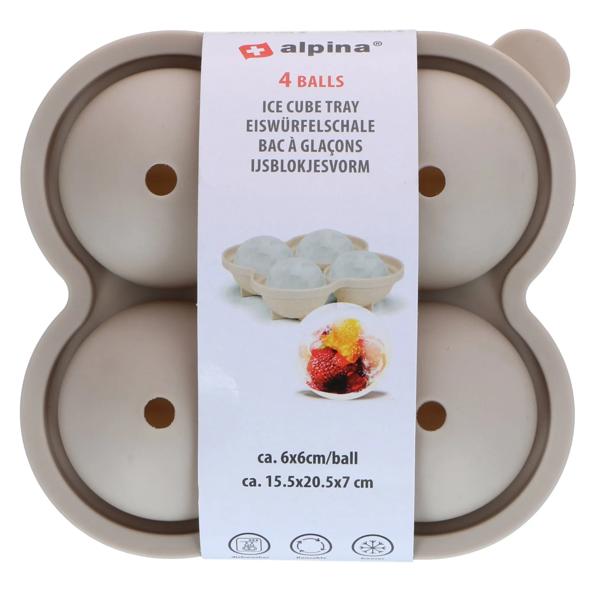 Alpina Koken & Tafelen>Ijsblokjesvorm 15,5x15,5x6,5cm assorti