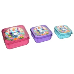 Lunch Buddies Opbergen>3-in-1 doosje unicorn glitter