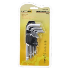 Lotus Handgereedschap>Inbussleutelset kogel kort 9-delig