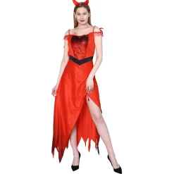 Van Cranenbroek Dameskostuums>Jurk duivel rood S